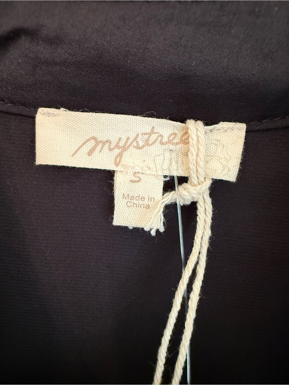 Mystree Black Button Down Shirt *NEW WITH TAGS* - Picture 6 of 8